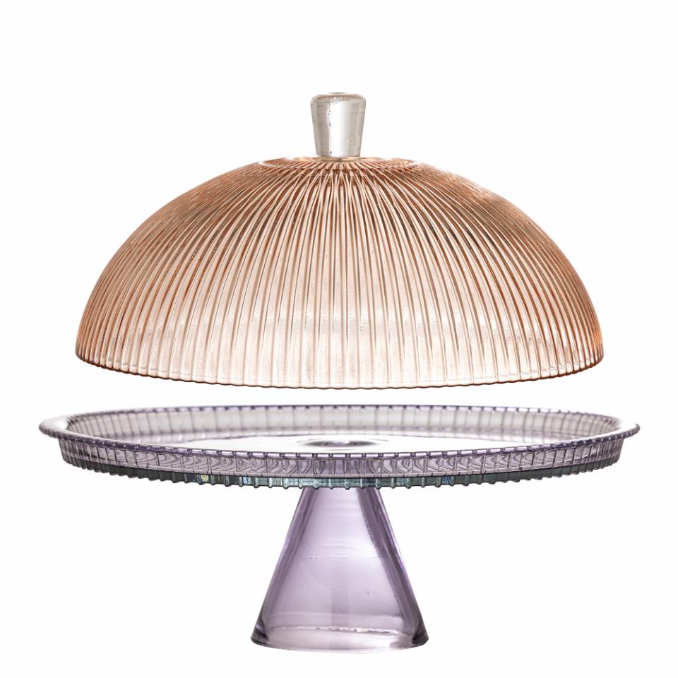 Glazen taartplateau met stolp – tijdloos design