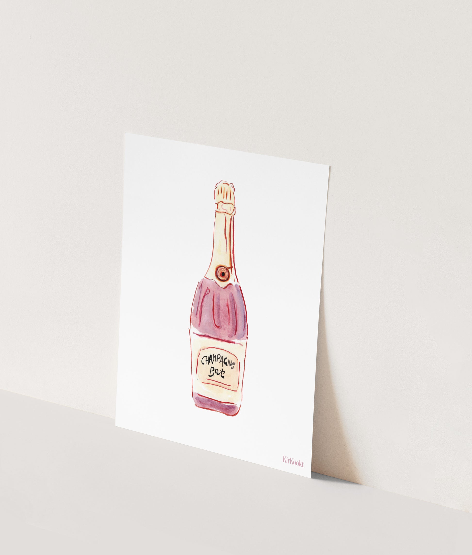 Luxe art print champagne