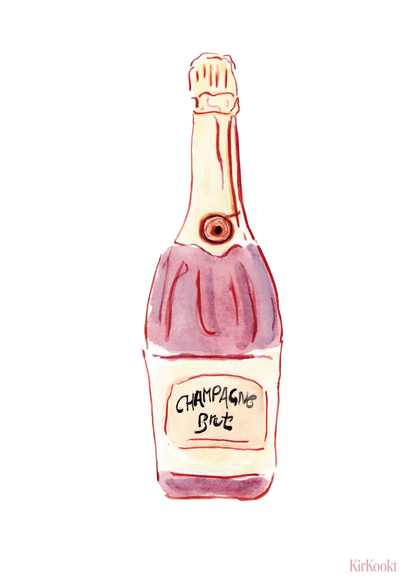 Luxe art print champagne