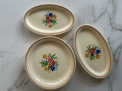 Vintage Franse serveerschalen Saint-Amand stijl - set van 3 - Ruby Conceptstore 