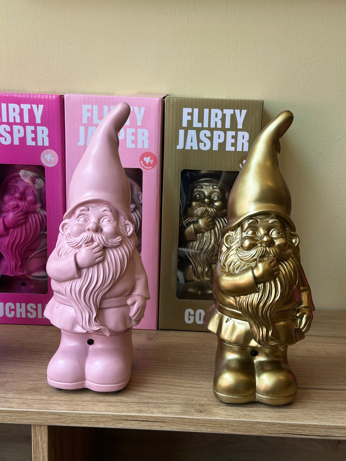 Flirty gouden Jasper: De Flirtende Kabouter met geluid!