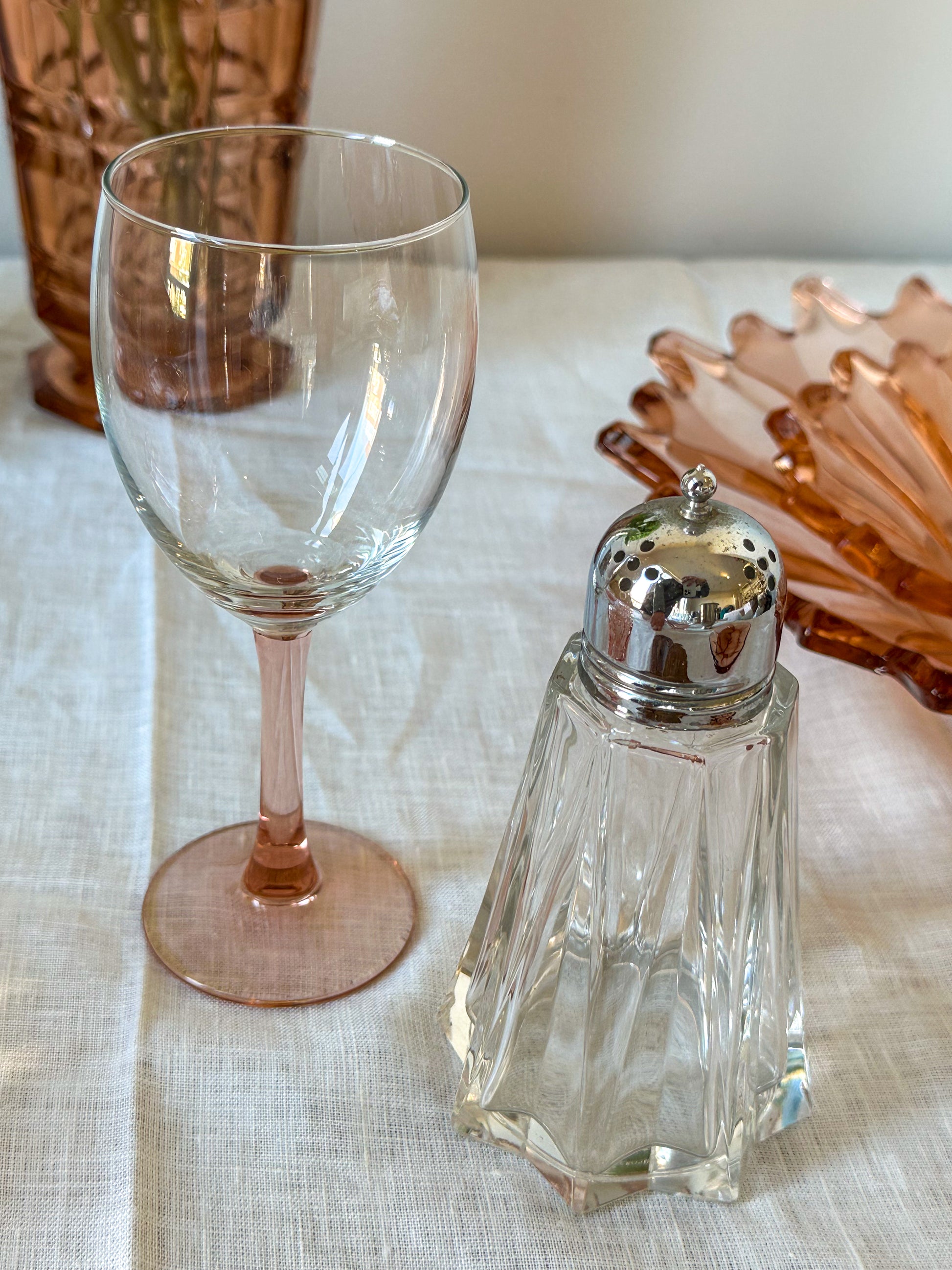 Vintage Glazen Suikerstrooier met Verzilverd Dopje – Art Deco Stijl - Ruby Conceptstore 