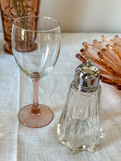 Vintage Glazen Suikerstrooier met Verzilverd Dopje – Art Deco Stijl - Ruby Conceptstore 
