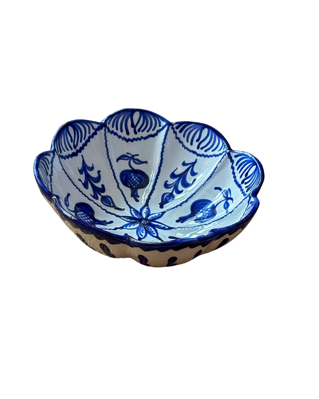Saladeschaal con hojas rustig blauw | Rubia Cerámica