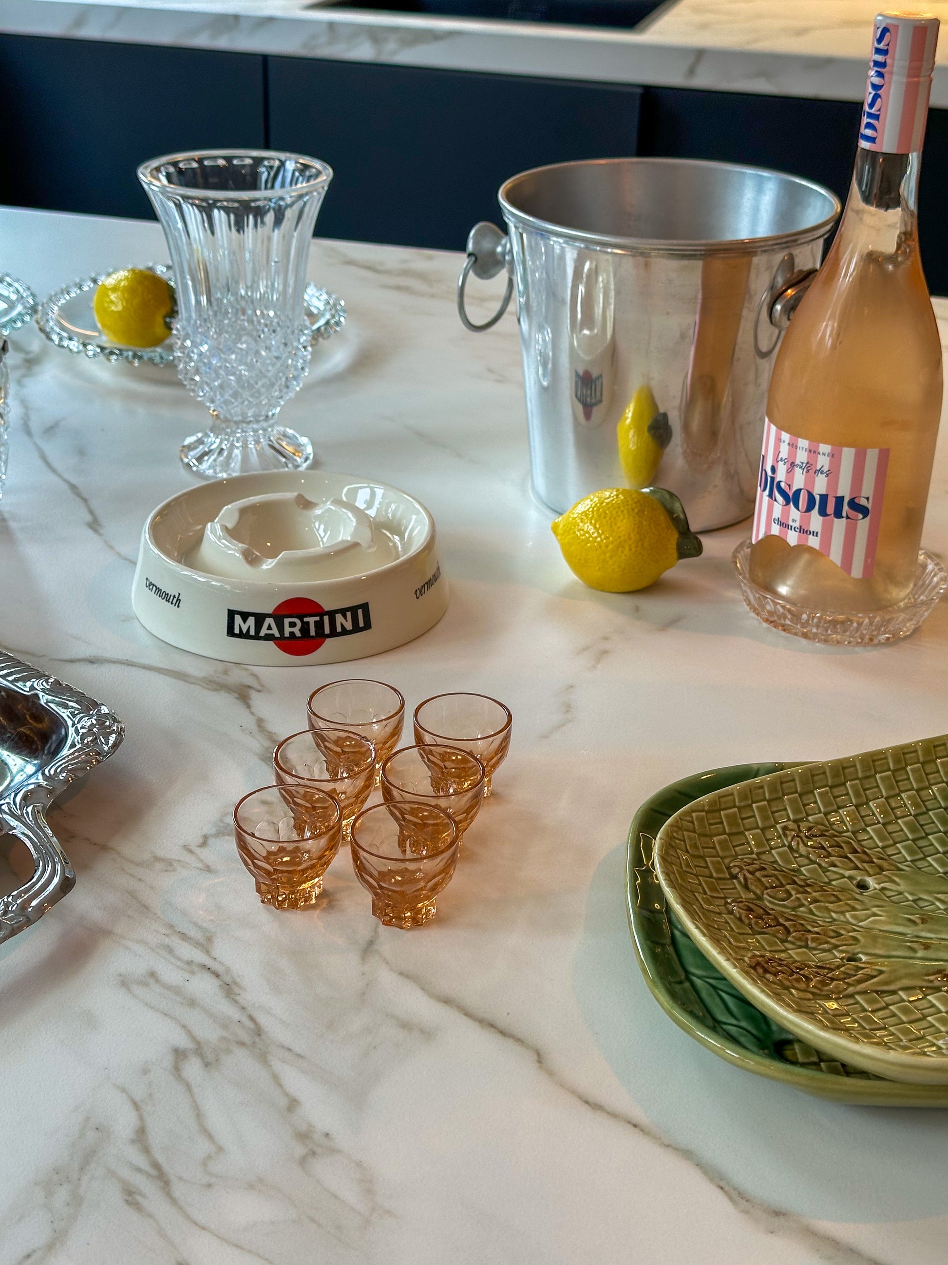 Vintage champagnekoeler – wijnkoeler met ringhandvatten - Ruby Conceptstore 