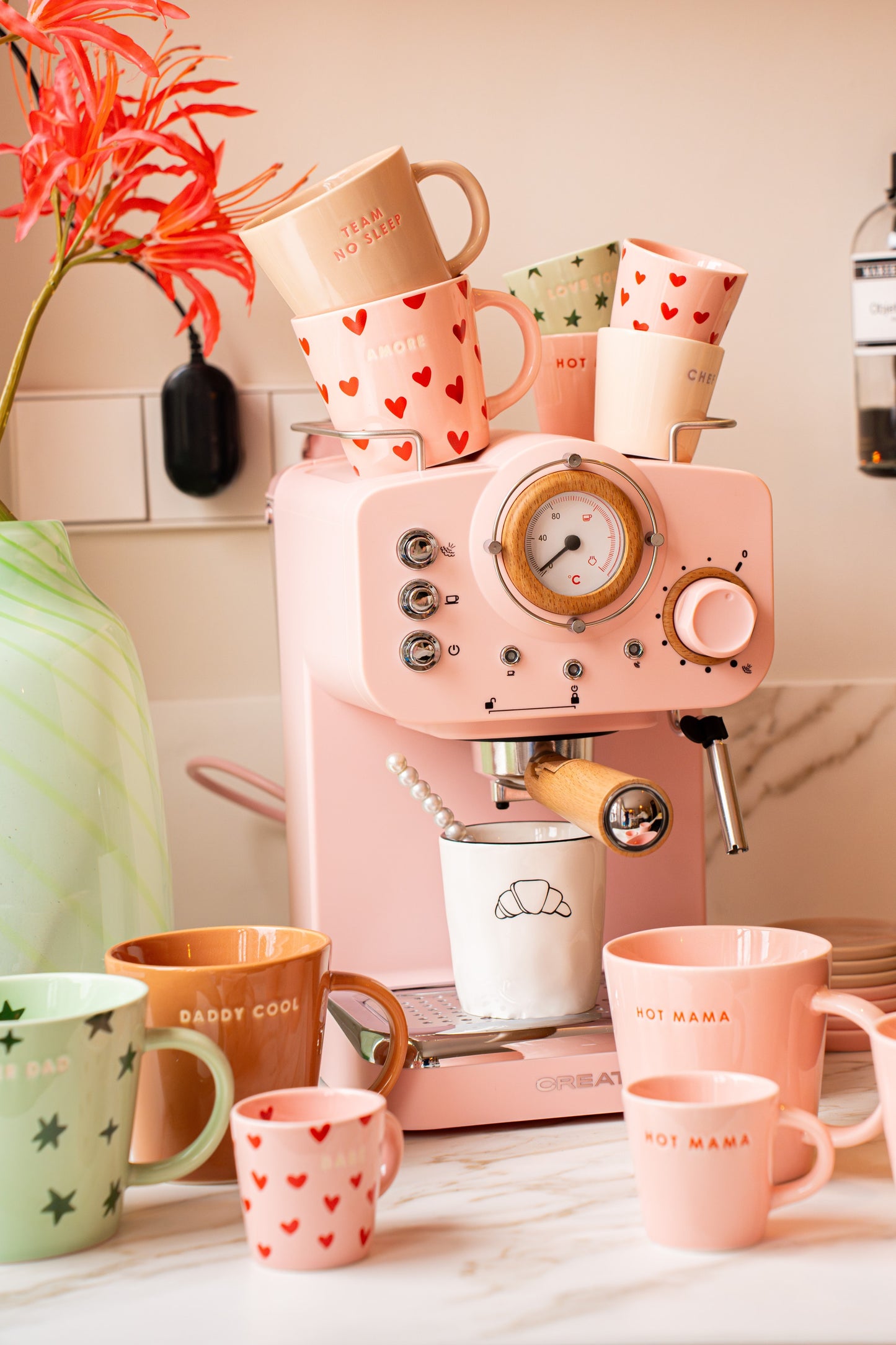 Vondels - Cappuccino mok ster HELLO HANDSOME