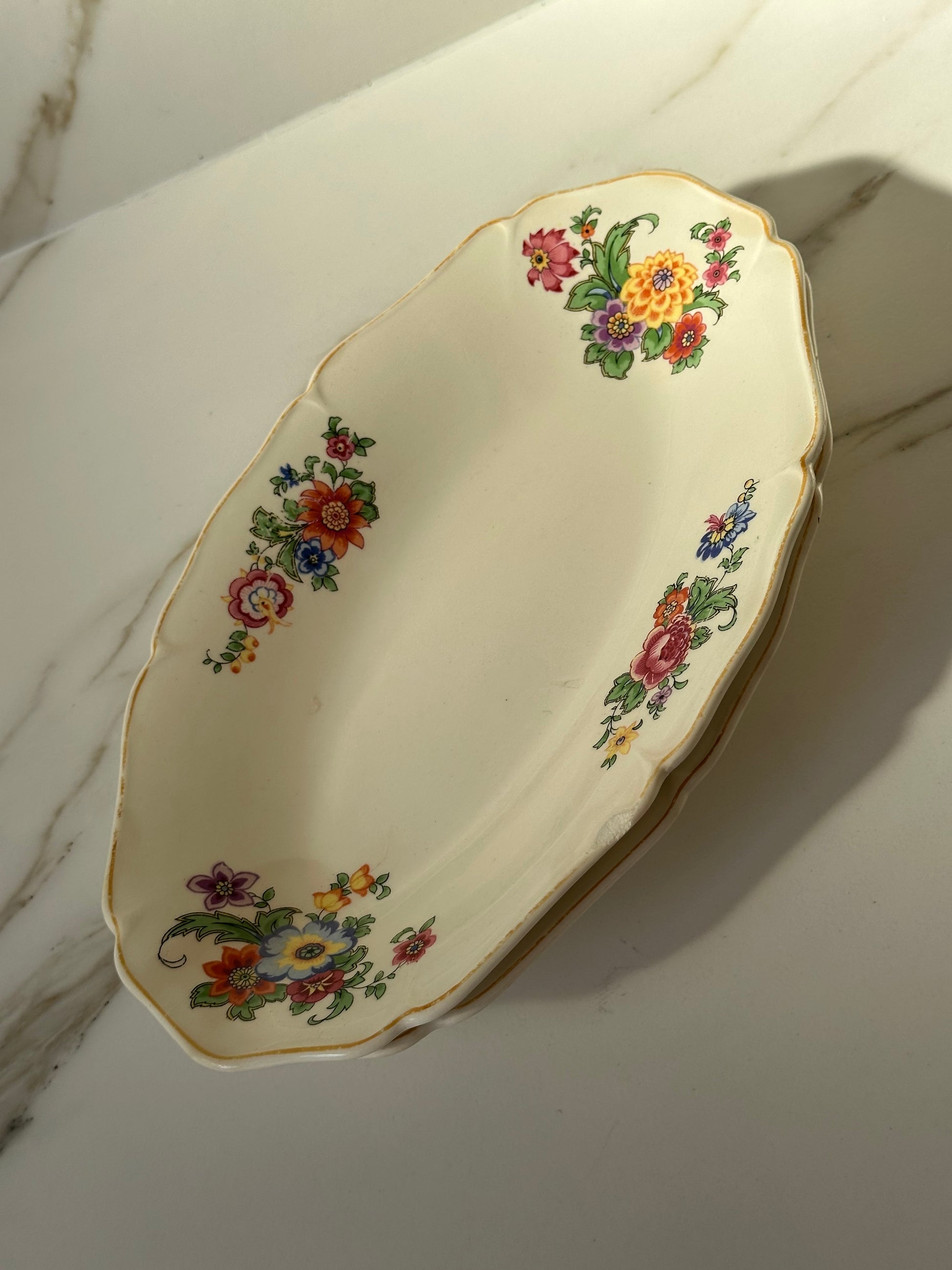 Vintage Maastricht Serveerschaal - Floral - Ruby Conceptstore 
