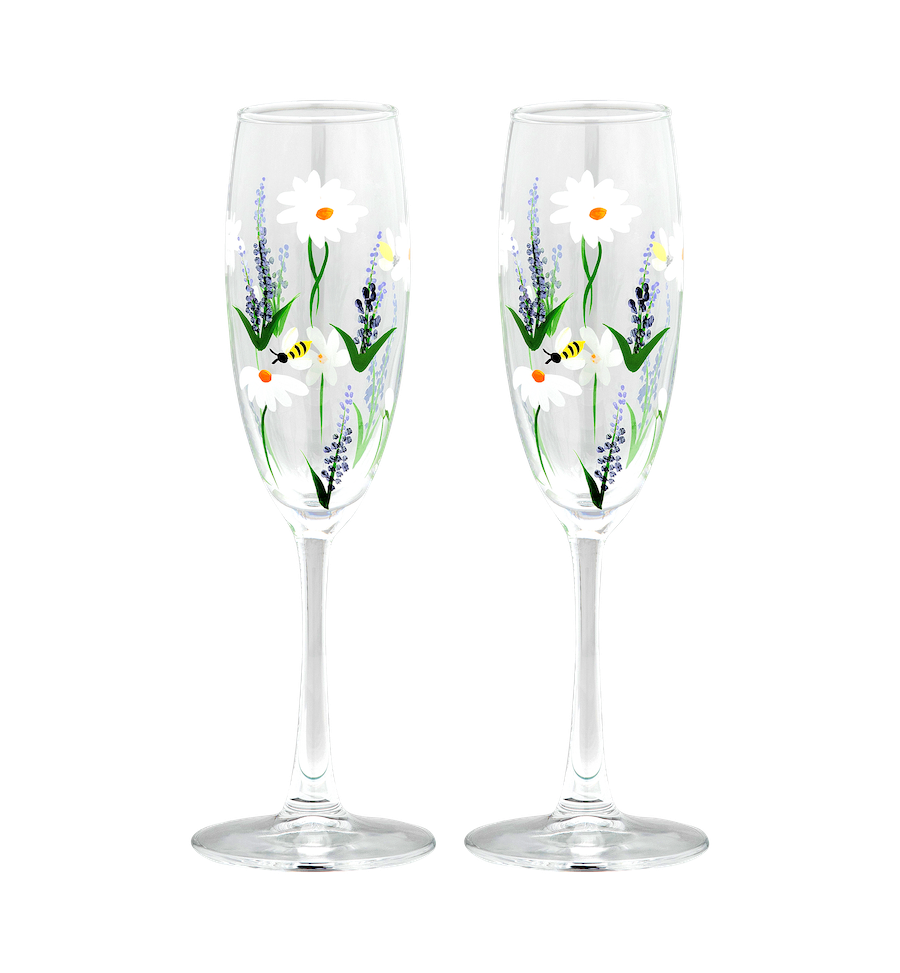Anna + Nina - Springtime Toast Champagne Flute Set of 2 - Ruby Conceptstore 
