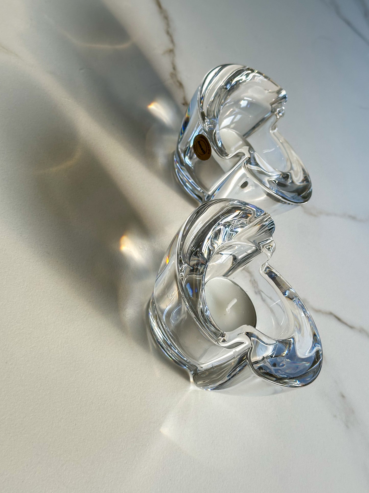 Vintage kristallen waxinelichthouder Amalfi – 24% loodkristal – Italië - Ruby Conceptstore 