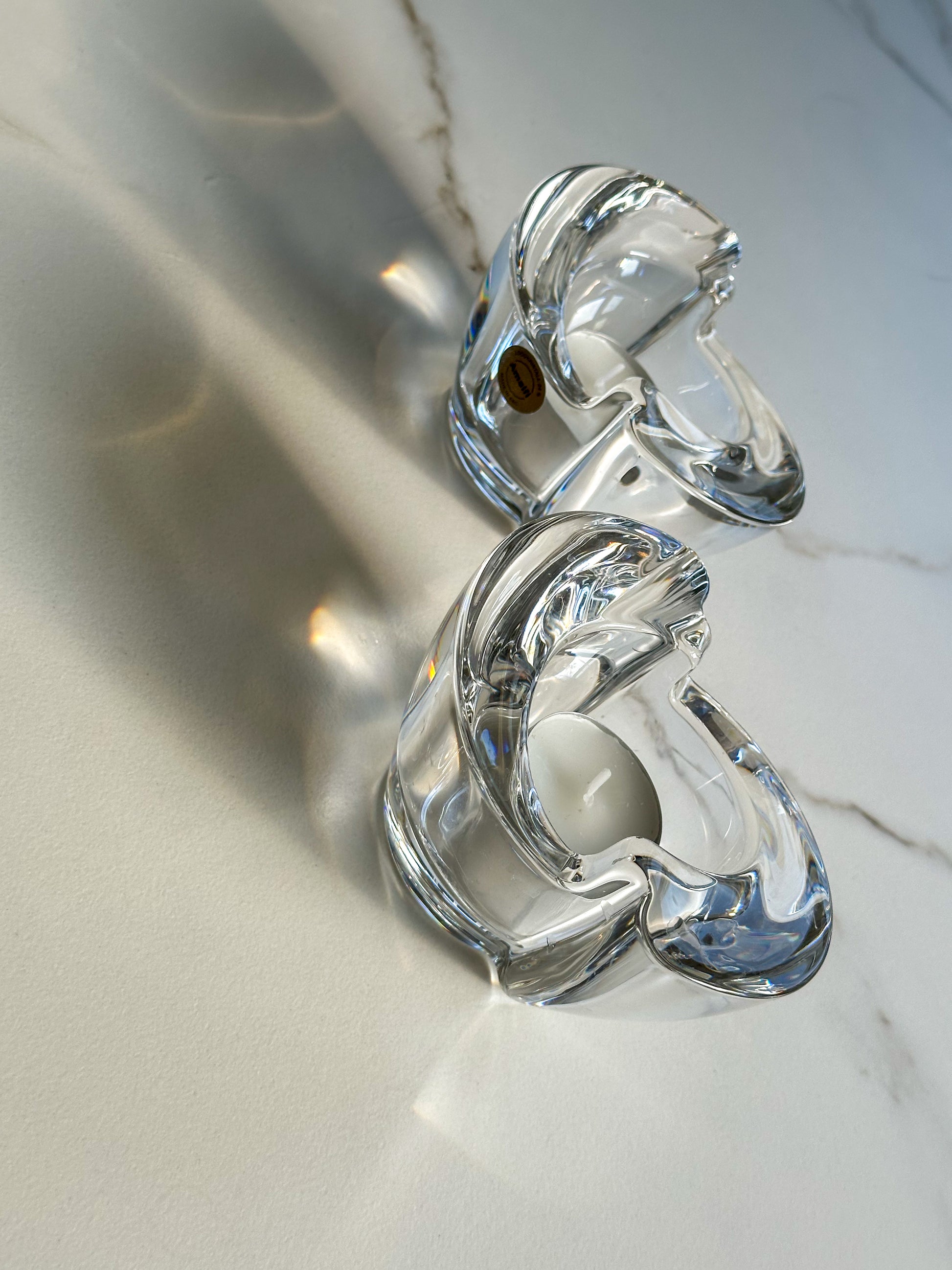 Vintage kristallen waxinelichthouder Amalfi – 24% loodkristal – Italië - Ruby Conceptstore 