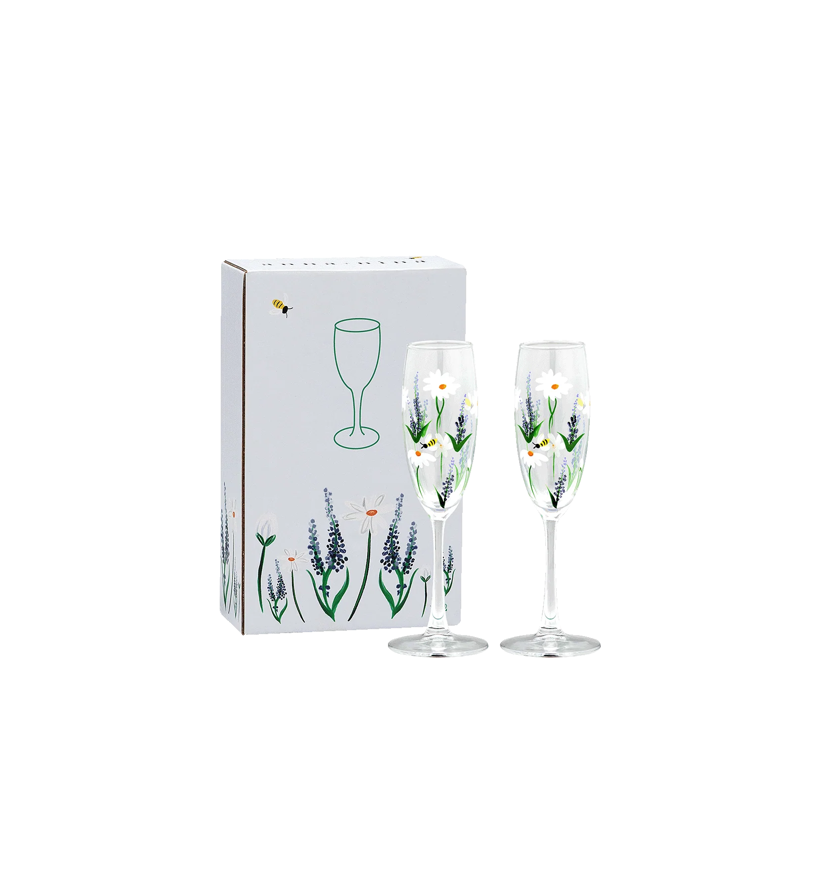 Anna + Nina - Springtime Toast Champagne Flute Set of 2 - Ruby Conceptstore 