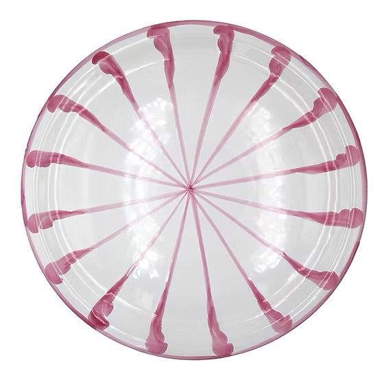 Bord 24 cm Palmetas Roze | Rubia Cerámica