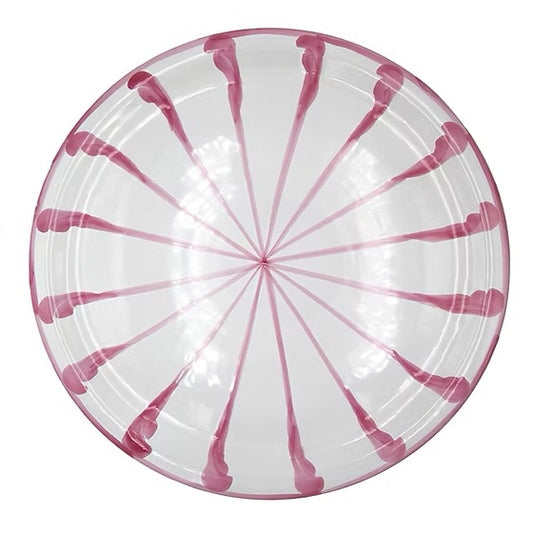 Bord 24 cm Palmetas Roze | Rubia Cerámica