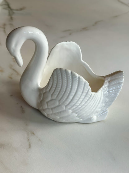 Vintage Witte Zwaan Porseleinen Schaaltje – Swan Bowl - Ruby Conceptstore 