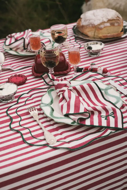 Maison Dinette - Placemats Noëline Burgundy (set van 2)