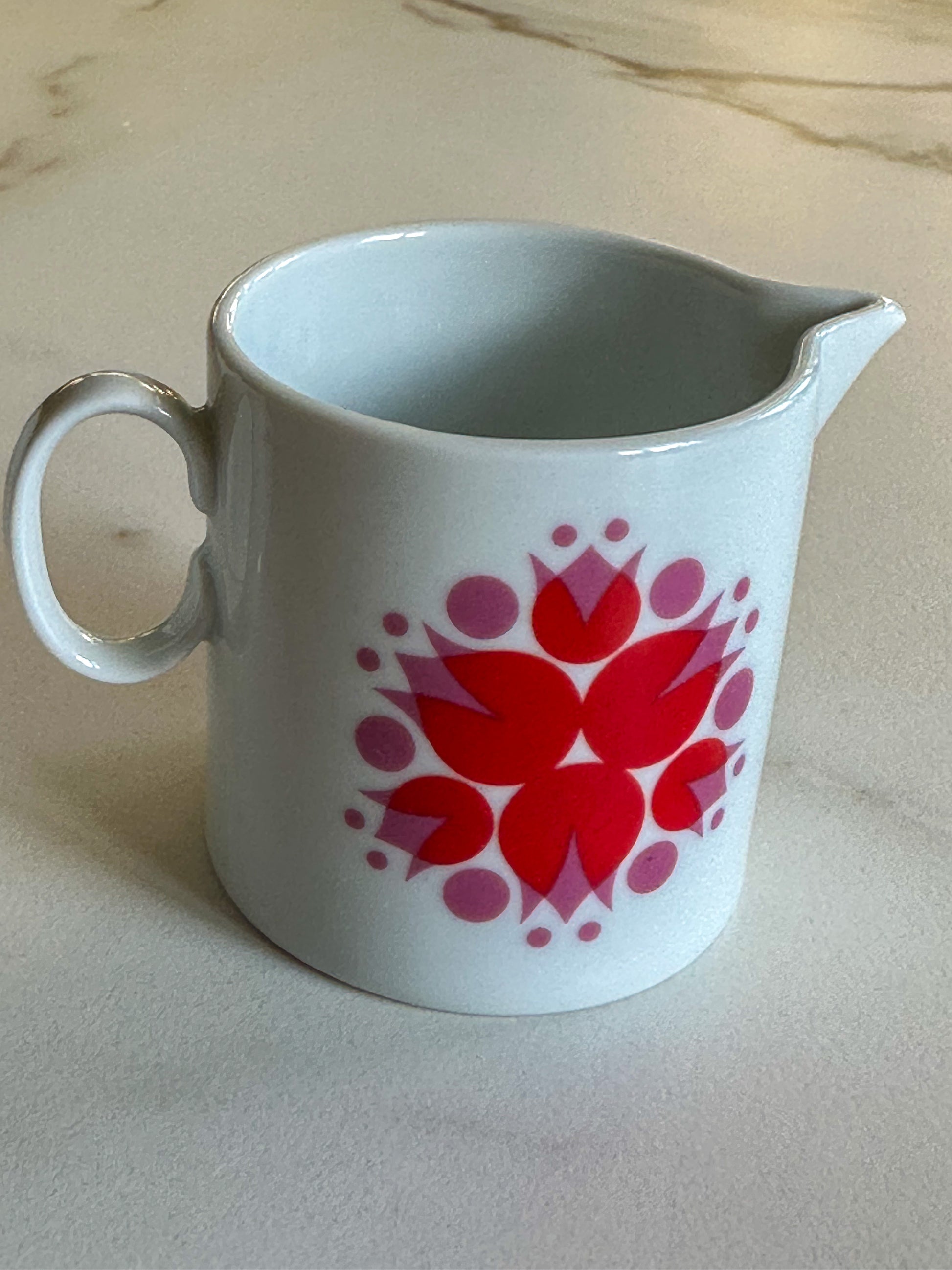 Vintage Thomas Germany suikerpot & creamer set – Pinwheel Medaillon – jaren 60/70 porselein - Ruby Conceptstore 