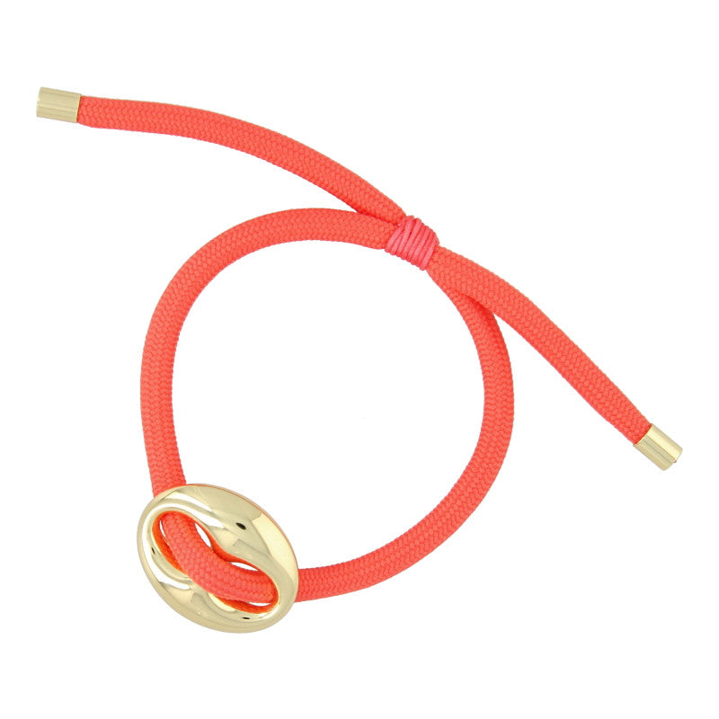 Bean Bracelet Gold – Verstelbare touwarmband met gouden bean
