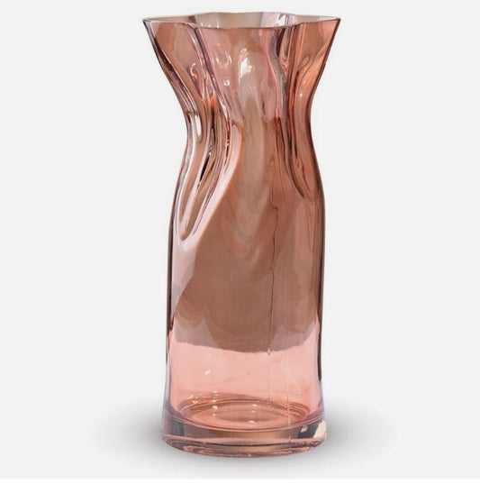 Vaas van glas roze oranje 30 cm - RUBY Conceptstore 