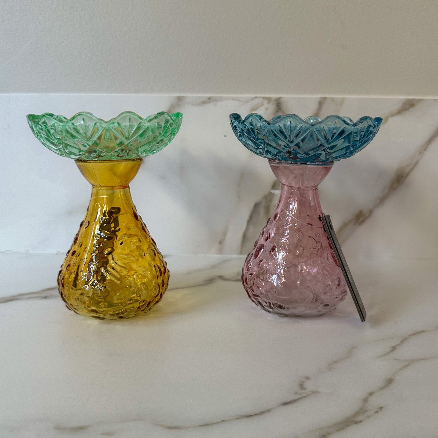 Glazen kandelaar - 2 kleuren - RUBY Conceptstore 