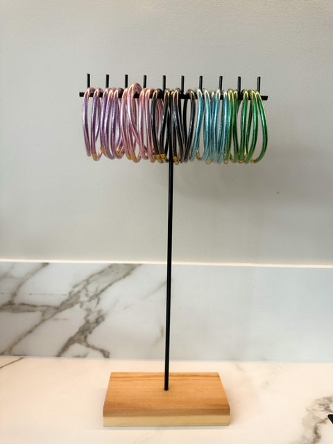 Gekleurde bangles armbanden ♡ 4 + 1 gratis - RUBY Conceptstore 