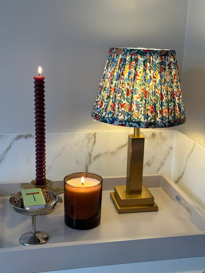 Saint-Louis – Luxe draadloze tafellamp met gebloemde kap en brede voet - Ruby Conceptstore 