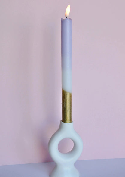 LED kaars dip dye lila goud (2 stuks) - RUBY Conceptstore 