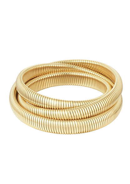 Bangles armband driedubbel goud - RUBY Conceptstore 