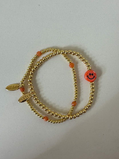 Armband goud oranje agaat - RUBY Conceptstore 
