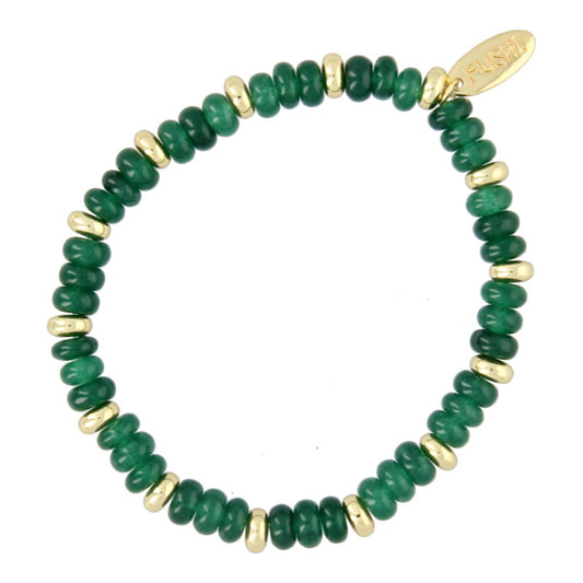 Armband groen met goud - RUBY Conceptstore 