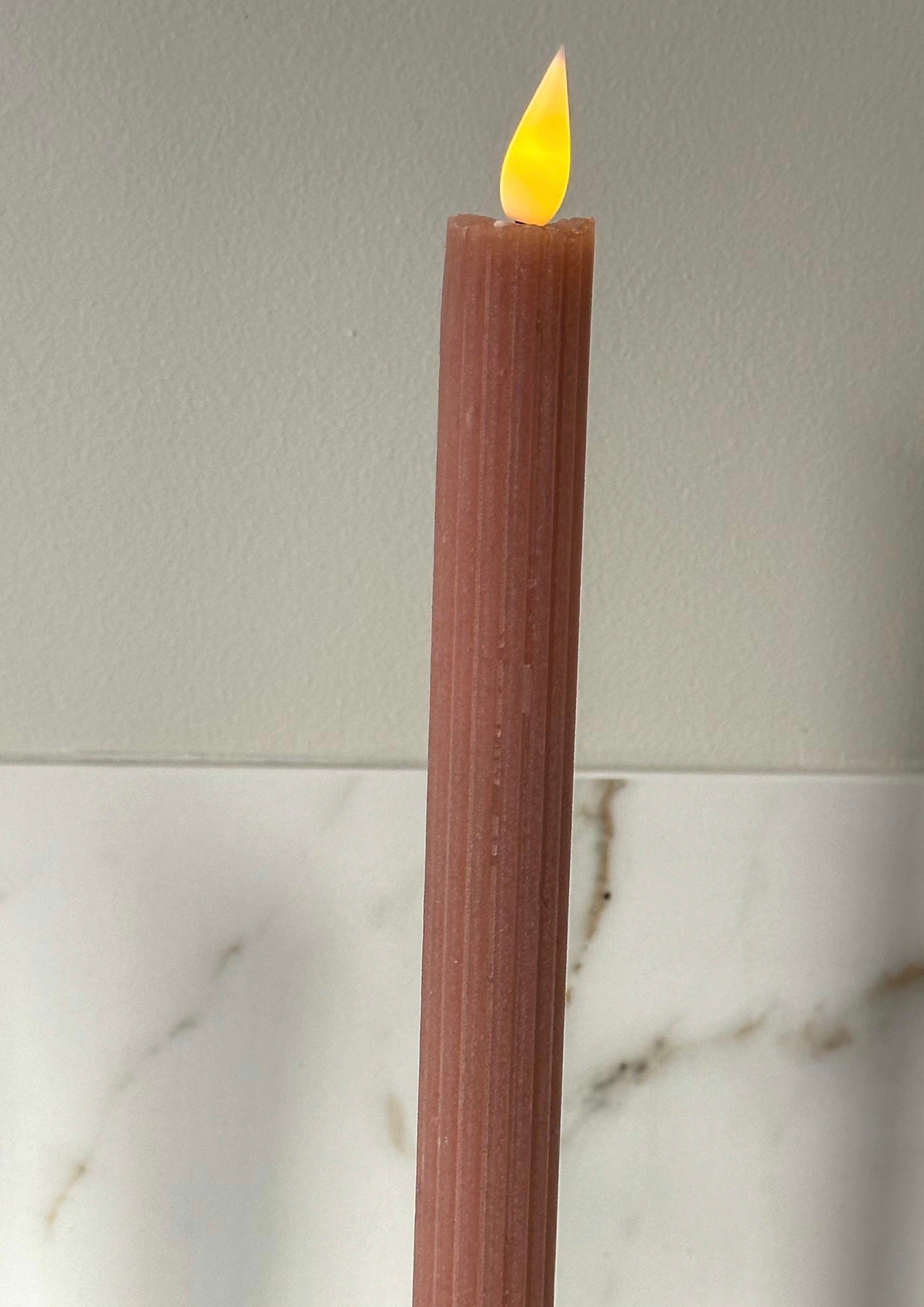 LED kaarsen roze ribbel (2 stuks) - RUBY Conceptstore 