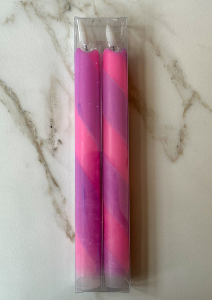 LED kaarsen roze paars zuurstok (2 stuks) - RUBY Conceptstore 