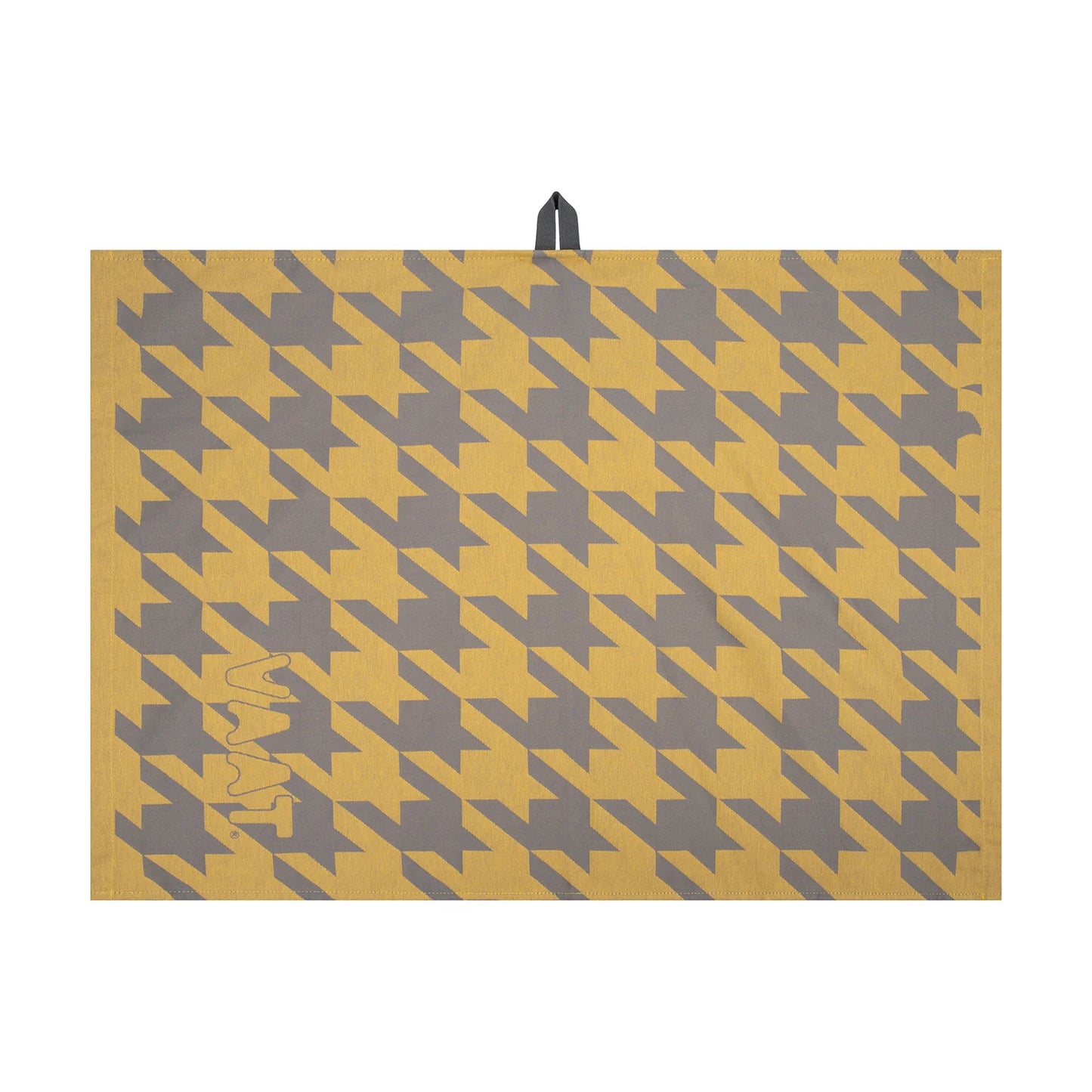 Handdoeken set PIED DE POULE geel lichtgrijs - RUBY Conceptstore 