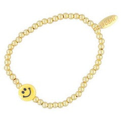 armband goud smiley geel keramiek fushi