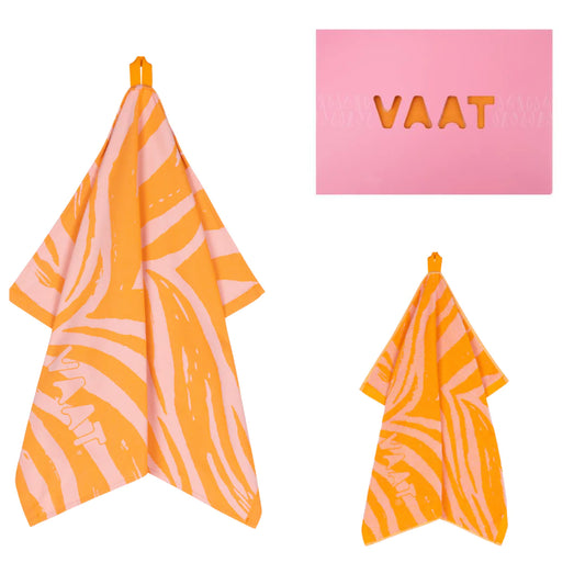 Handdoeken set ZEBRA oranje roze - RUBY Conceptstore 