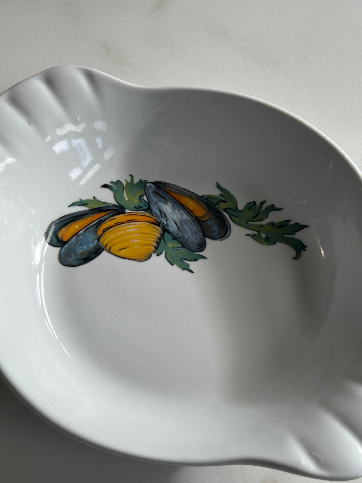 Vintage Rösler Mosselschaal met Mosselmotief – 22 cm - Ruby Conceptstore 