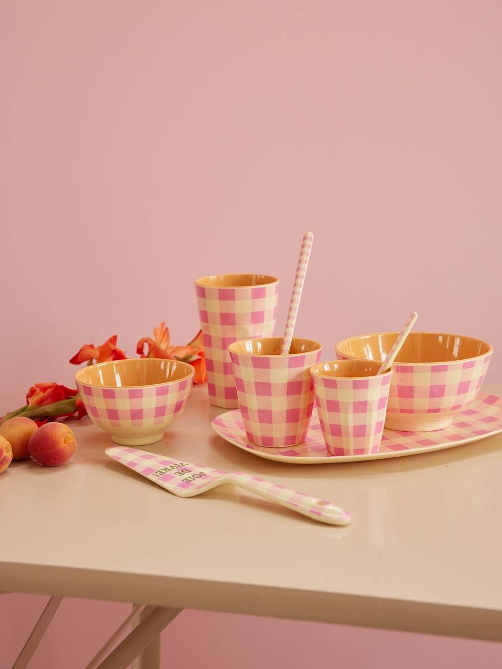 Rice - Middelgroot Melamine Beker Check It Out Print - RUBY Conceptstore 