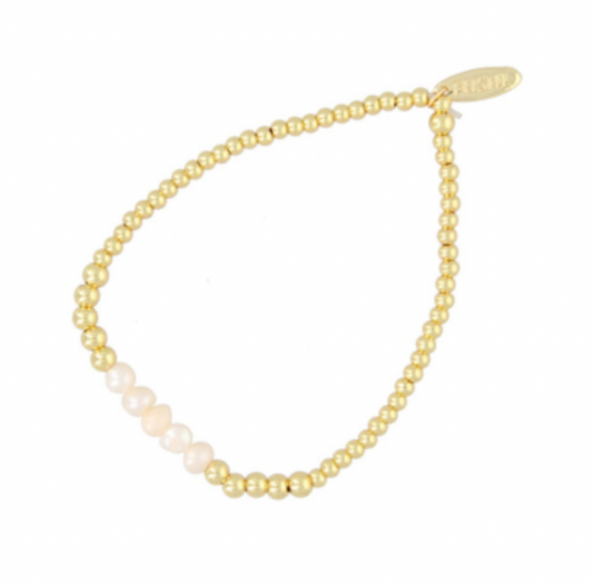 Armband goud met sweet water pearl - RUBY Conceptstore 