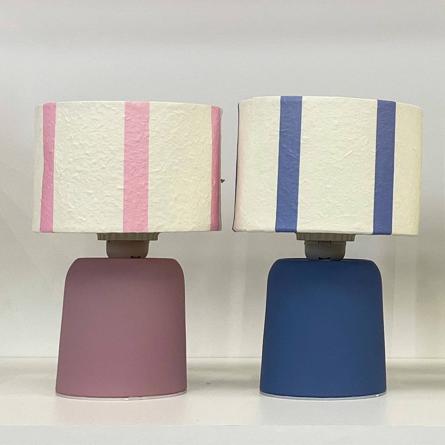 LED Tafellamp Roze – Gestreepte Kap