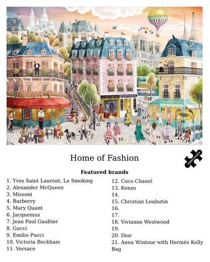 Pre order - Puzzel HOME OF FASHION PARIJS 2000 stukjes