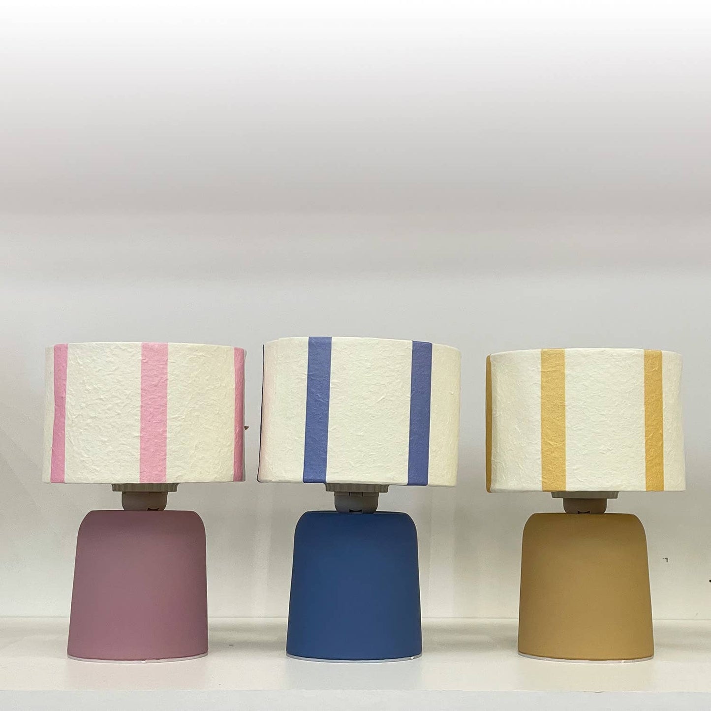 LED Tafellamp Roze – Gestreepte Kap