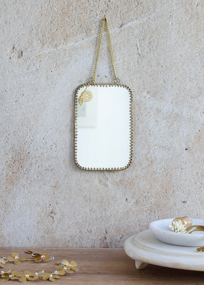 Hangende spiegel van messing - Ruby Conceptstore 